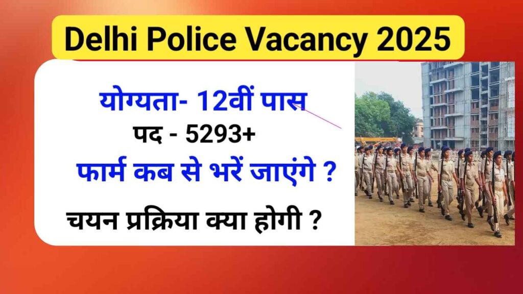 Delhi Police Vacancy 2025 | दिल्ली पुलिस कांस्टेबल की भर्ती कब आएगी